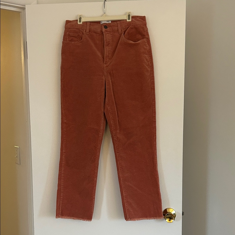 LOFT Rust Straight Leg Corduroy Jeans